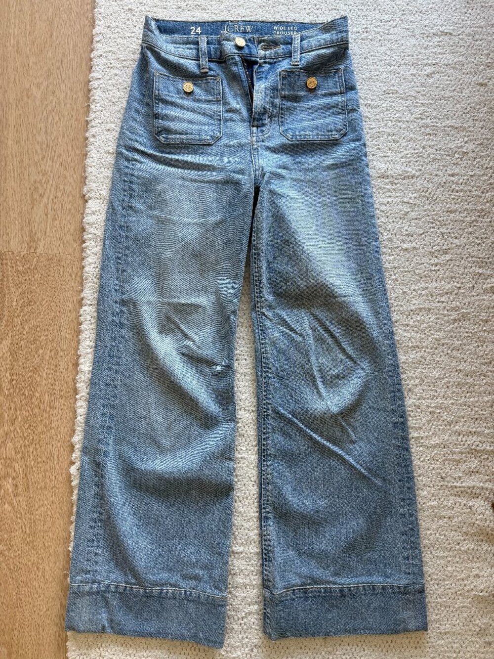 J. Crew, Wide Leg Sailor Jean, Size 24